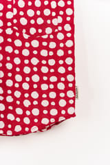 Red Polka Dots shirt & linen pants