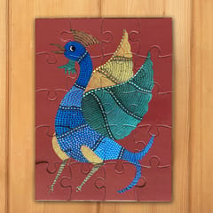 Puzzle 20 Pc Set Of 2 - Gond - Rooster And Hen