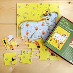 Puzzle 20 Pc Set Of 2 - Pichwai - Cows