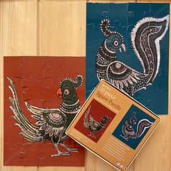 Puzzle 20 Pc Set Of 2 - Kalamkari - Birds