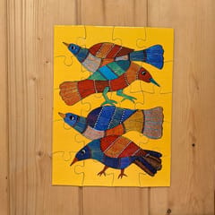 Puzzle 20 Pc Set Of 2 - Gond - Bird And Fish