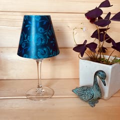 Wine Glass Shade - Blue Chintz