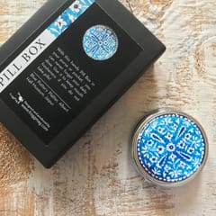 Pill Box - Blue Pottery