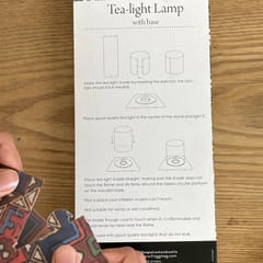 Tea Light Lamp with Base - Aari Carpet