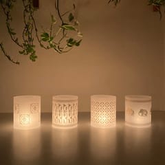 Gold Tea Light Covers - Set of 4