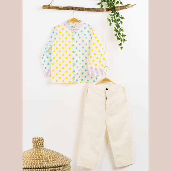 Happy Hands full sleeves shirt & Linen pants