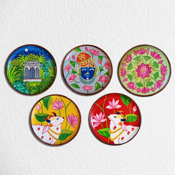 Pichwai Wall Plates (Set of 5)