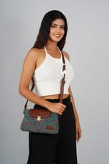 Vintage Cropped Green Crossbody/Sling Bag