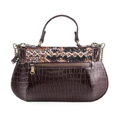 Crocodile Vegan Leather Handbag