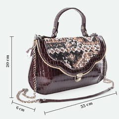 Crocodile Vegan Leather Handbag