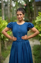 DAMSEL'S JOY - Puff Sleeved Ruffle Dress