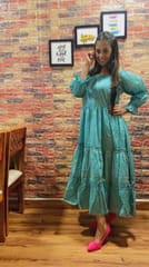 GLITTERS - Tiered & Frilled Maxi Dress