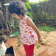 Koi Red Jhabla + Red Pants