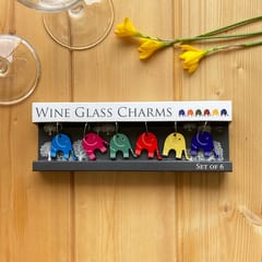 Wine Glass Charms - Elephants