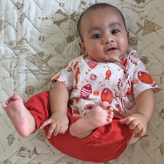 Koi Red Angrakha + Matching Pants