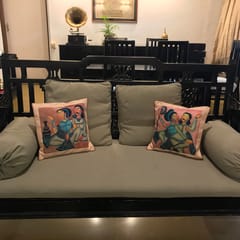 Cushion Cover - Kalighat Couple with Fan