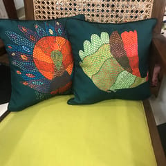 Cushion Cover - Gond Peahen