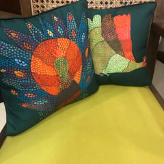 Cushion Cover - Gond Peacock