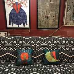 Cushion Cover - Gond Peacock