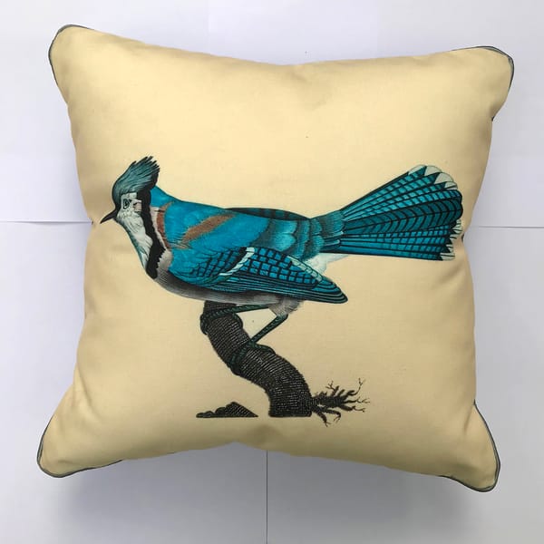 Cushion Cover - Mughal Miniature Blue Jay