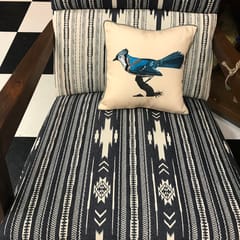 Cushion Cover - Mughal Miniature Blue Jay