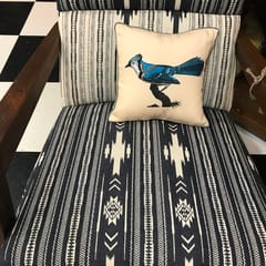 Cushion Cover - Mughal Miniature Blue Jay