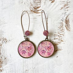 Hoop With Beads - Pink Magnolia