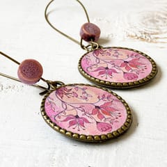 Hoop With Beads - Pink Magnolia