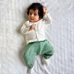 Essential White Kurta + Mint Pants