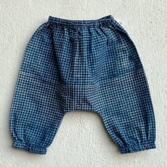 Yellow Jhabla + Indigo Check Pants