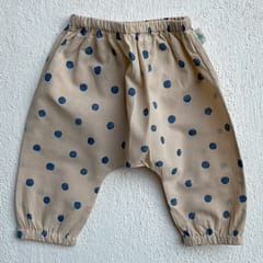 Indigo Beige Polka Jhabla + Polka Pants