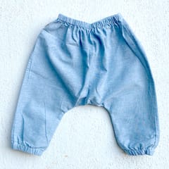 Essential White Angrakha + Blue Chambray Pants