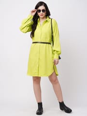 Lime Shirt Dress