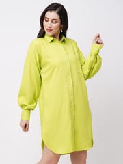 Lime Shirt Dress