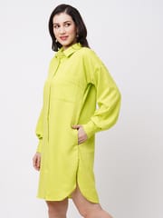 Lime Shirt Dress