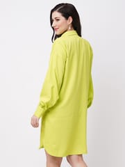 Lime Shirt Dress