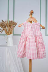 Seersucker Cotton Raspberry Dress