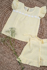 Yellow Pina Colada Top & Shorts Set