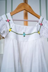 White Rose Hand Embroidered Dress