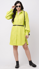 Lime Shirt Dress