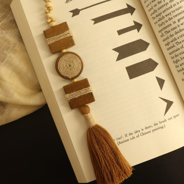 Wood Tassel Bag Charm