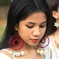 Crochet Shell Earrings