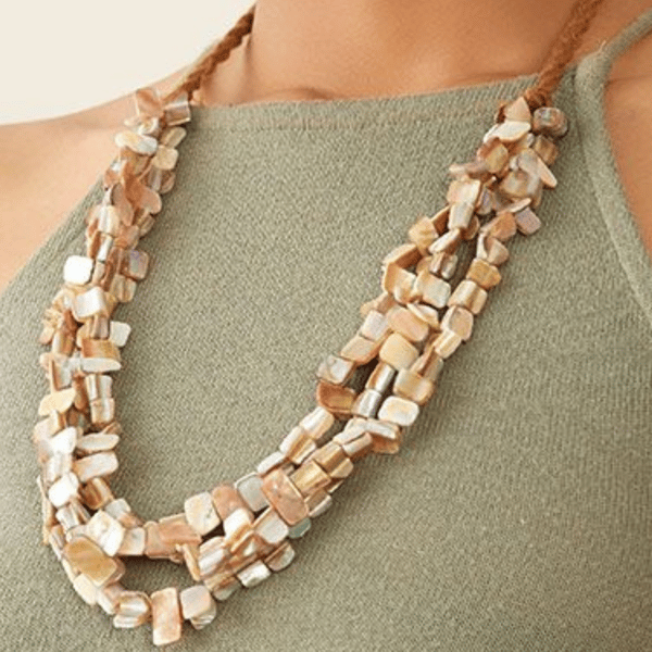 Sand Mother of Pearl Necklace