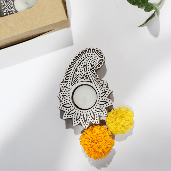 Paisley Mango Diya Set of 2