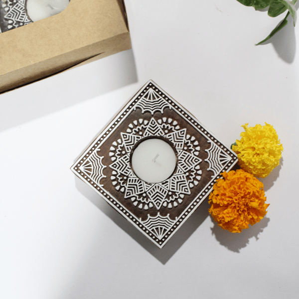 Square Diya Set of 2