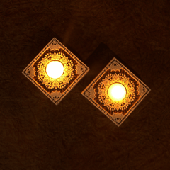 Square Diya Set of 2