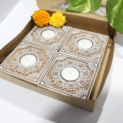 Square Diya Set of 2