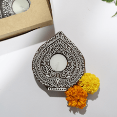 Tree of Life Diya Set of 2