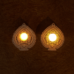 Tree of Life Diya Set of 2