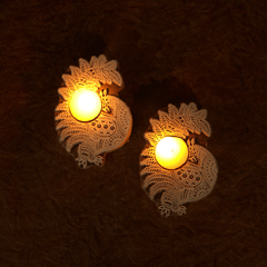 Peacock Diya Set of 2